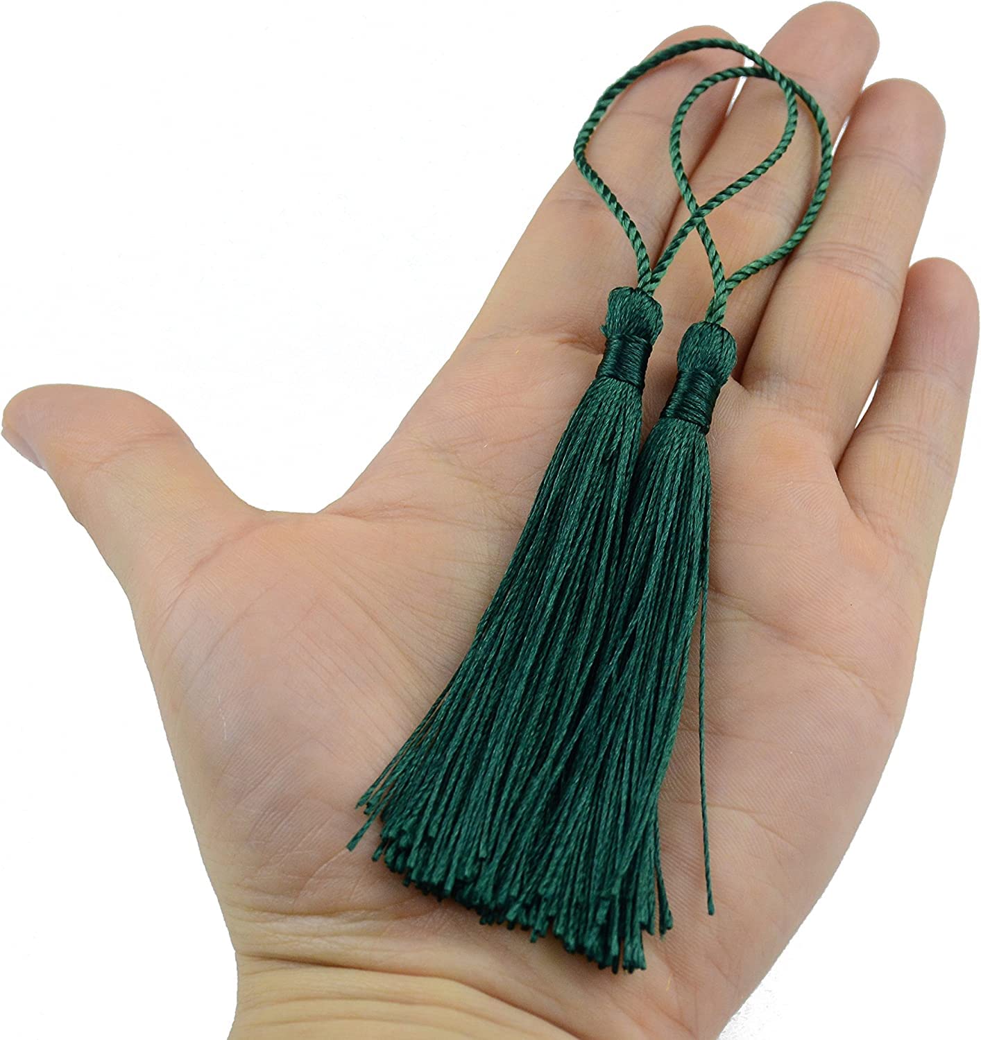 100pcs Silky Handmade Craft Tassels Mini Pendant for DIY Bookmark Keychain, Garland, Graduation Cap, Curtains, Jewelry Making - Image 4