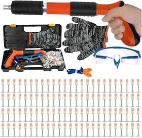 Kit de Pistola de Pinos Pneumática de Ação Direta com 100 Pinos