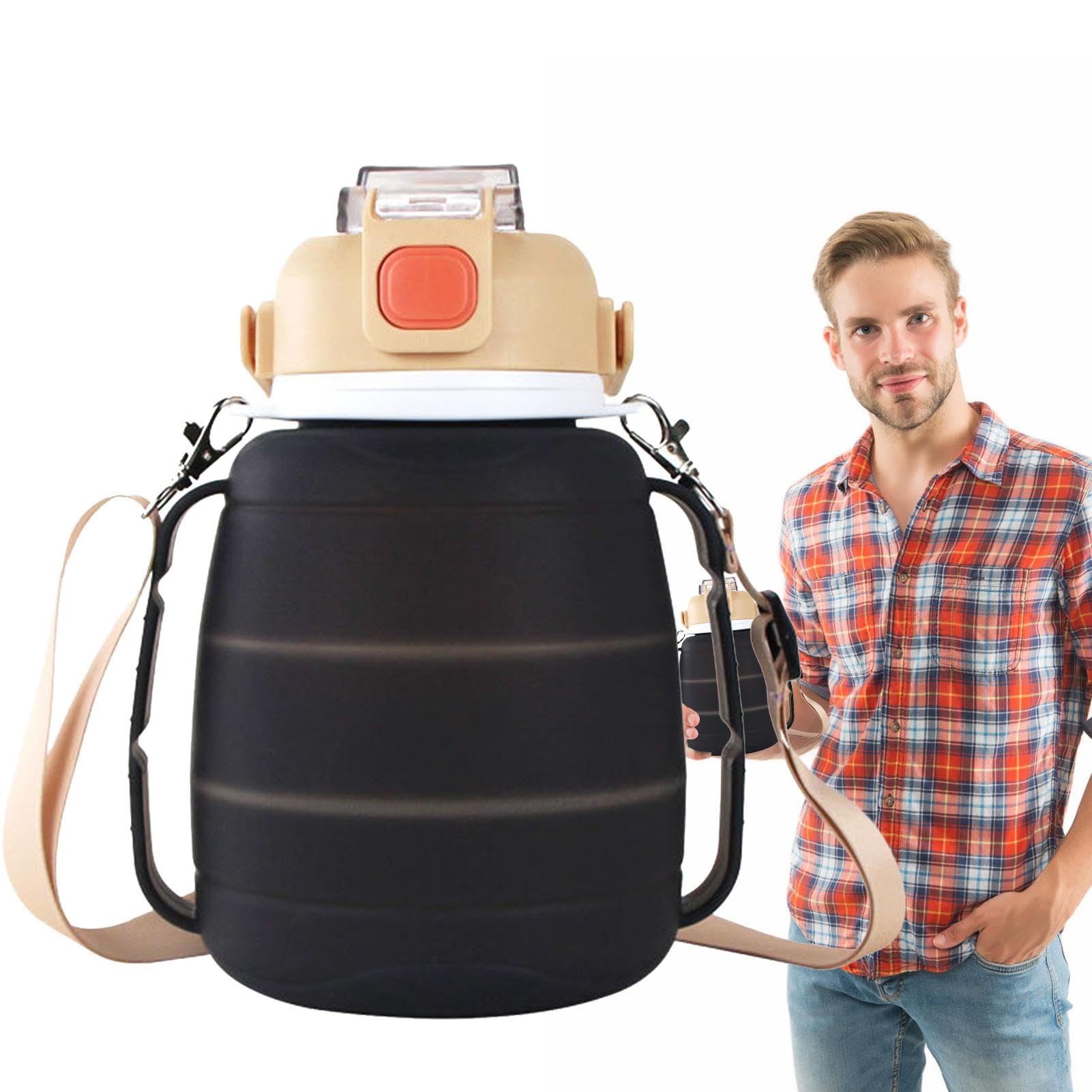 Faltbare Wasserflaschen für Reisen | 1250 ml faltbare Wasserflasche aus
