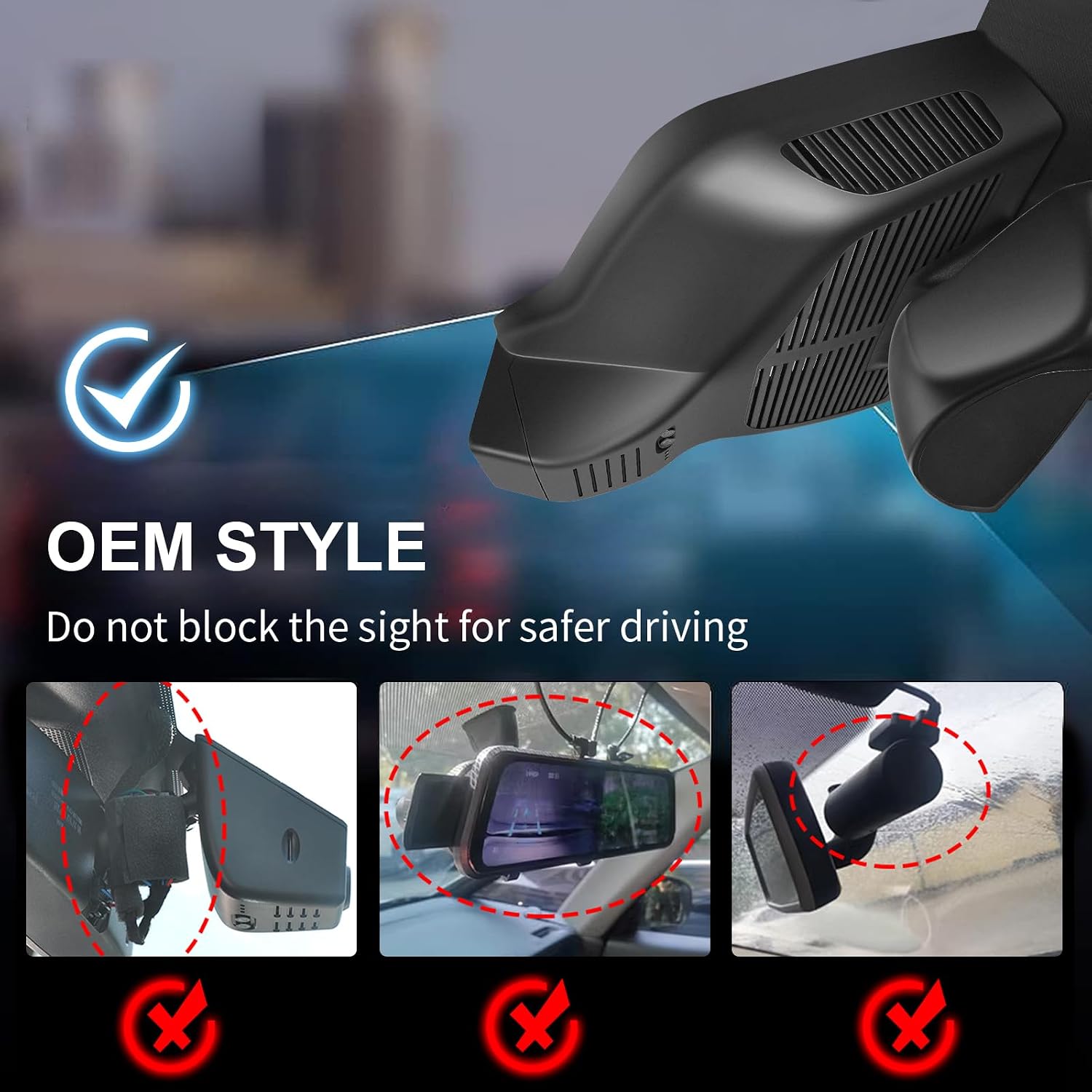 mangoal 4K Dash Cam for Mercedes-Benz E-Class W214 Gen6 2024 2025 2026 & AMG E 53 2025+(Model A), E350 E450,OEM Look, UHD 2160P, WiFi & APP, Loop Recording, GPS, Easy to Install, 64GB Card