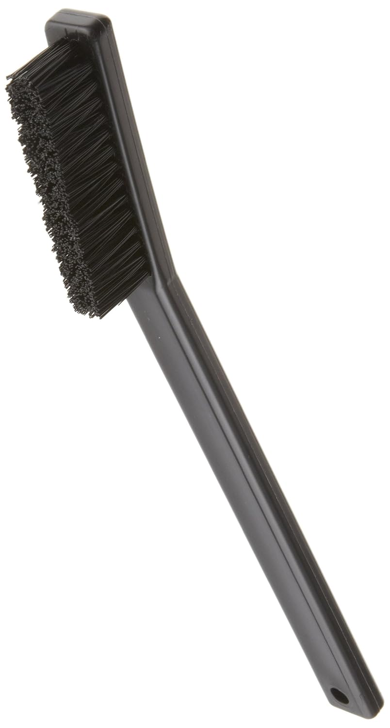 Weiler 99383 0.10 Wire Size, 6-1/2 X 1/2 Block Size, 4 X 15 No. Of Rows, Straight Black Nylon Bristles, Plastic Block, Small Hand Scratch Brush, Made in the USA