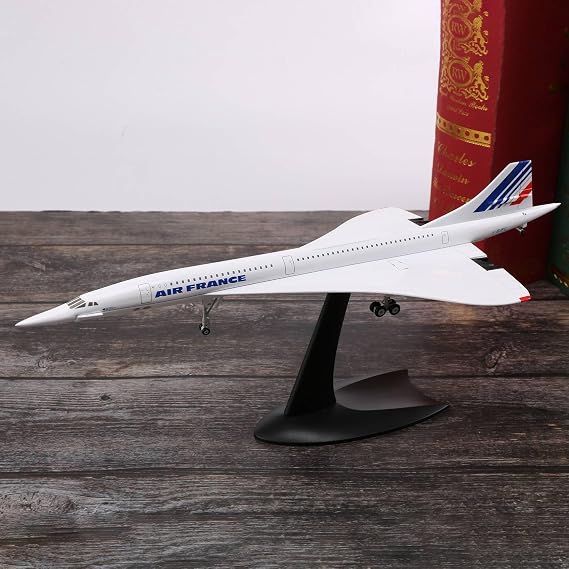 1/200 Concorde Supersonic Passenger Aeroplane Air France Airway Model for Display Collection