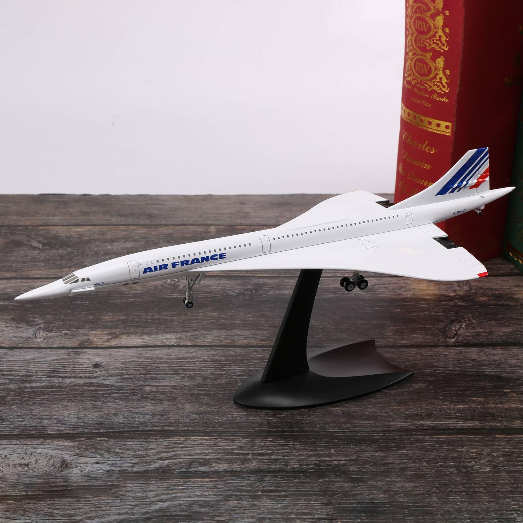 1/200 Avion de Passagers Supersonique Concorde Air France Airways ModèLe pour la Collection D'Affichage Statique