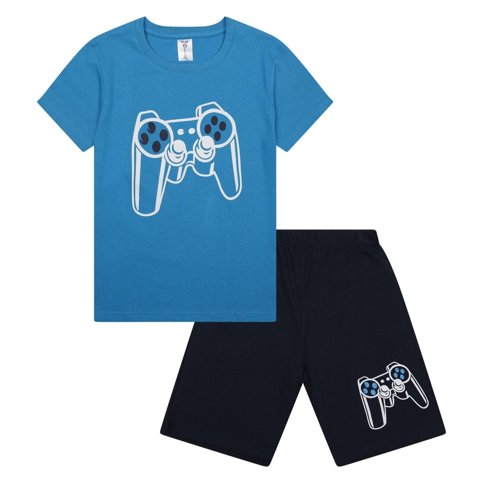 North East Boys Gamer Short Pyjama Set Kids Gaming Theme PJ Sets Nightwear 9 to 16 Years (GMR 2-11/12Y)