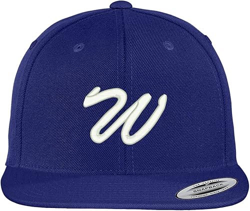 Trendy Apparel Shop Gorra de béisbol bordada con letra W cepillada Bill Snapback