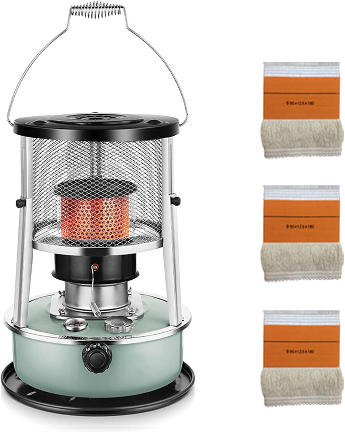 YXWJ 4.5L Portable Kerosene Stove Heater with 3 Wicks,Indoor Adjustable