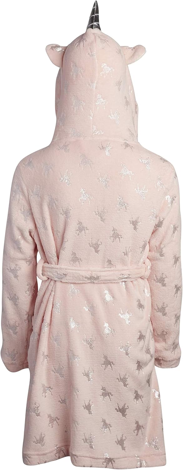 Limited Too Girls Sleepwear - Plush Soft Fleece Bathrobe with Fun Character Animal Hood: Clothing, Shoes & Jewelry