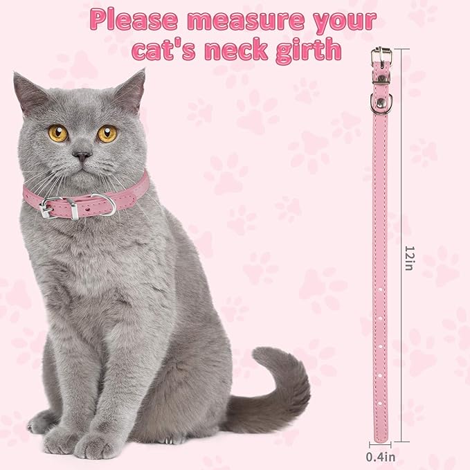 16 Collares Ajustables para Gatos y Perros Pequeños de PU miniatura 3