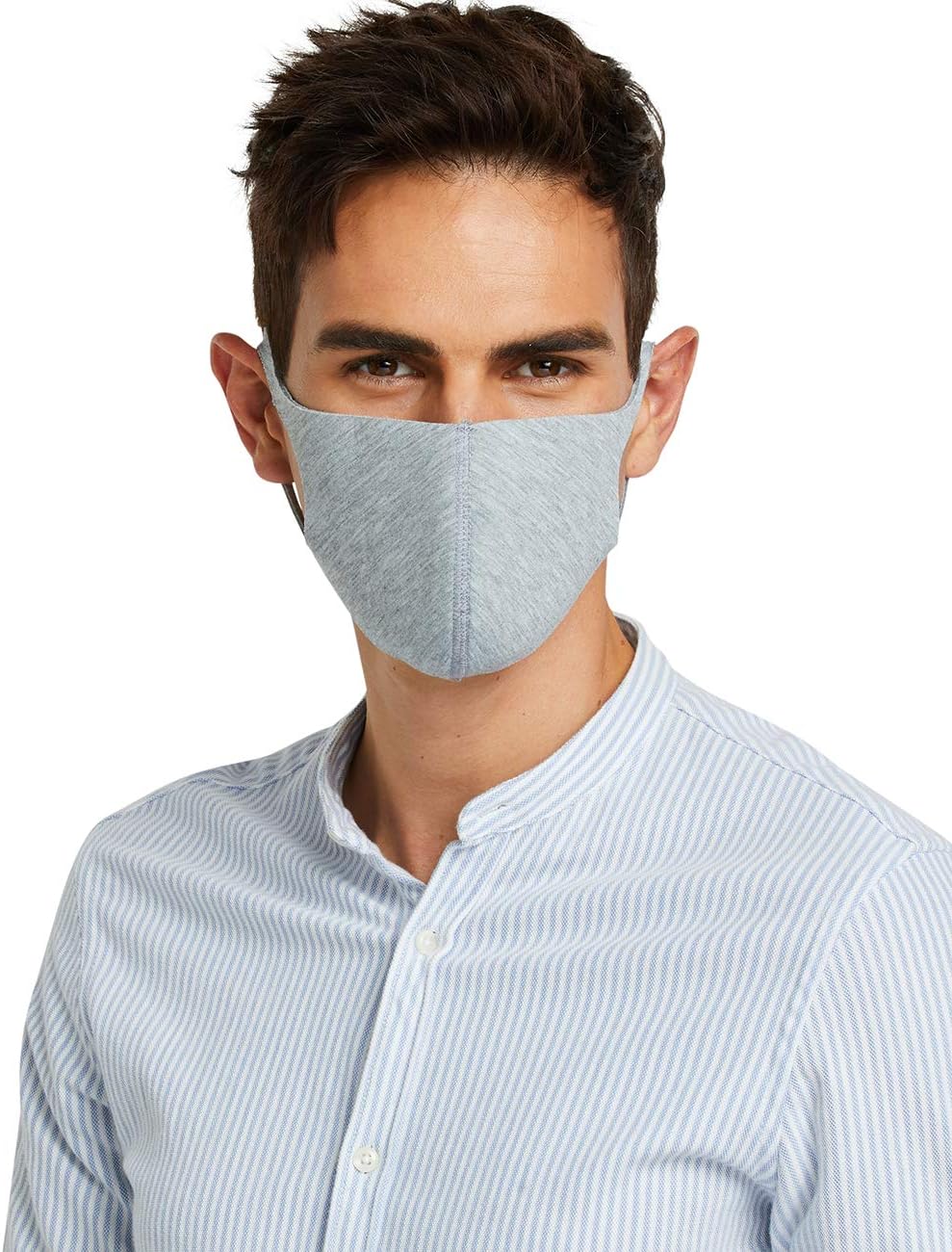 Solid Contoured reusable & washable Face Mask - Set Of Four
