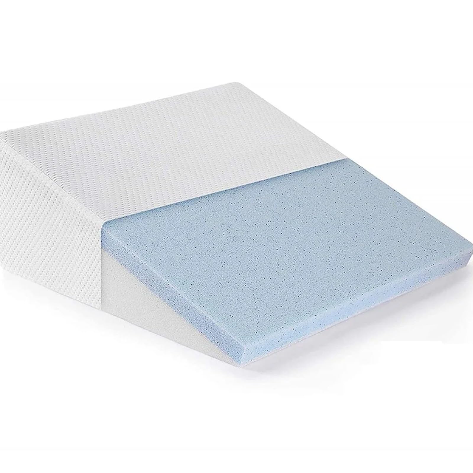 Restorology BED Wedge Pillow for Adults with Memory Foam | Acid Reflux Reduce Snoring Back Neck Leg Pain Heartburn Maternity Pregnancy Support Washable Zip Cover