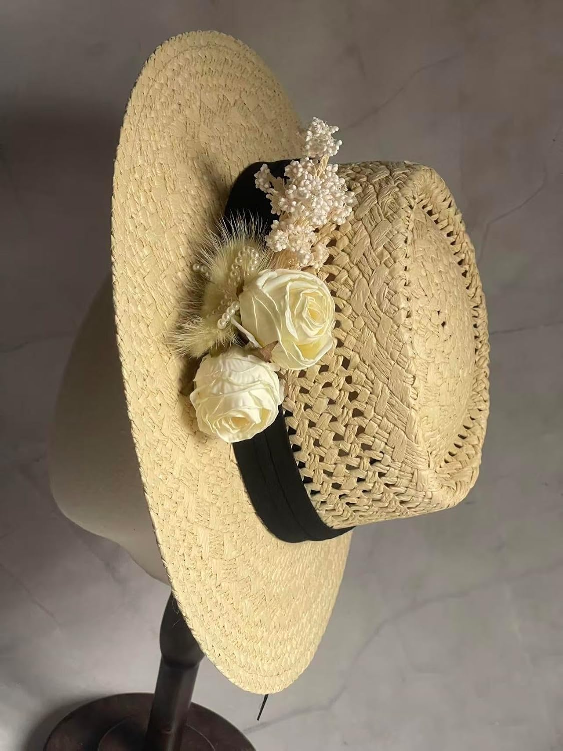 Women’s Victoria Fedora Straw Hats for Travelling -Wide Brim Sun Hat for UV Protection Beach 2025 Local Express
