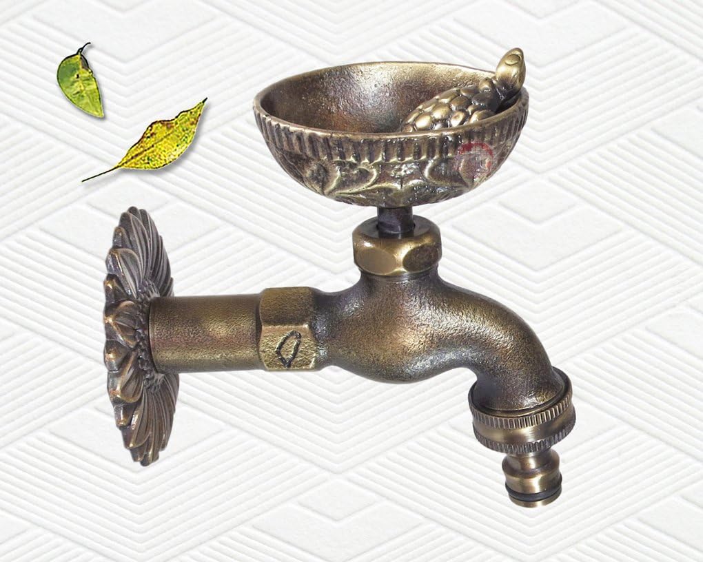 Decorative Brass Turtle Garden Outdoor Faucet - with a Brass Connecter - a Happy Little Turtle Playing in its Toy : Patio, Lawn & Garden