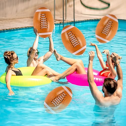 Miniatura 7 de 6 pelotas de fútbol inflables gigantes, pelotas de fútbol inflables de 16 pulgadas, pelotas de playa de verano, accesorios de juegos deportivos para