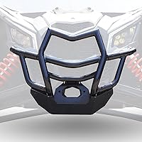 Vista 1 de A & UTV PRO Parachoques delantero para 2017-2024 2025 Can Am Maverick X3 Max Turbo R RR, tubo de acero resistente, accesorios protectores de cepillo