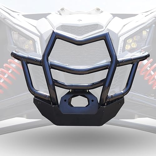 A & UTV PRO Parachoques delantero para 2017-2024 2025 Can Am Maverick X3 Max Turbo R RR, tubo de acero resistente, accesorios protectores de cepillo