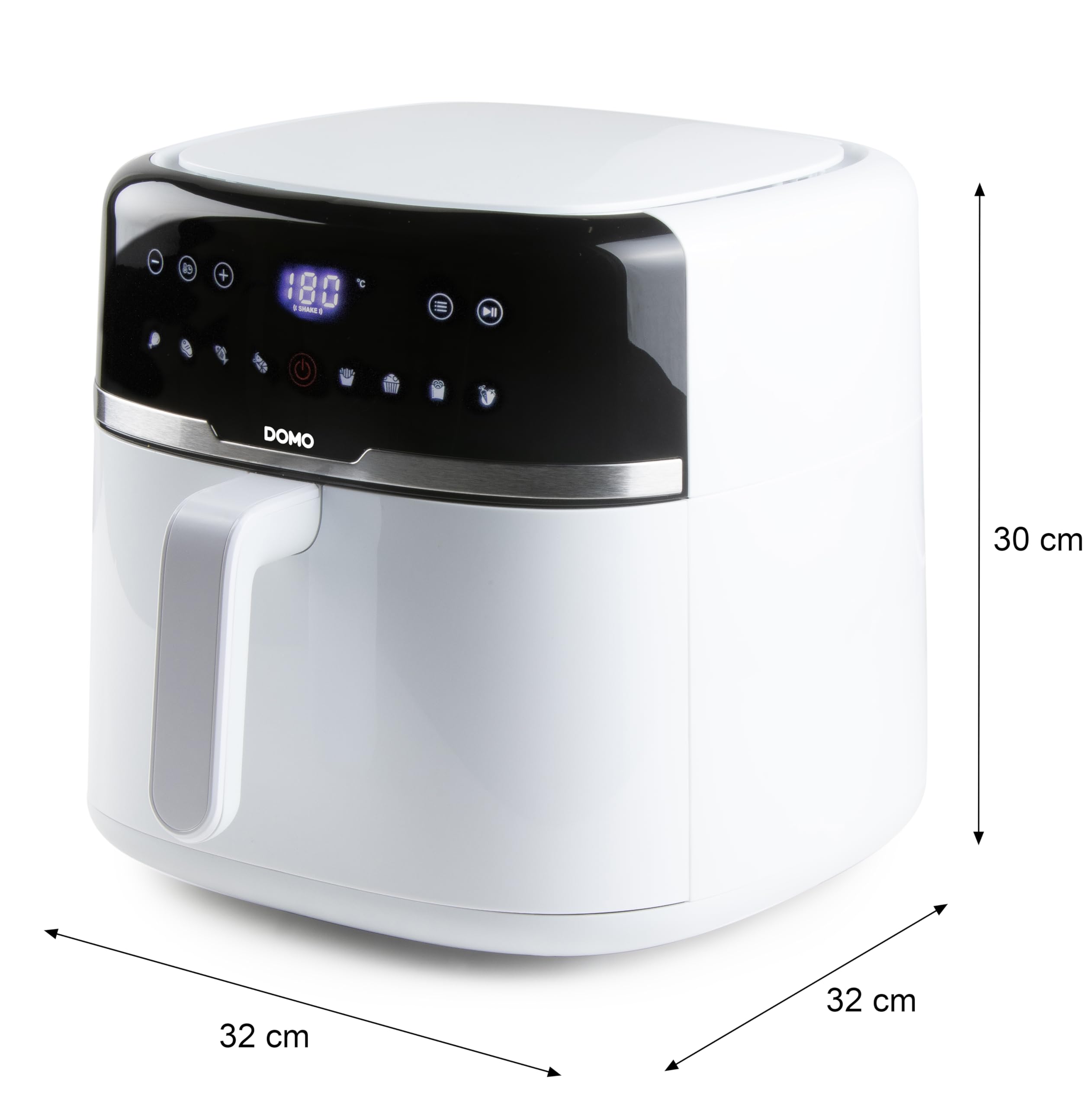 DOMO DO1148FR frytkownica na gorące powietrze, 8 programów, funkcja SHAKE, 8 l, 1800 W, biała
