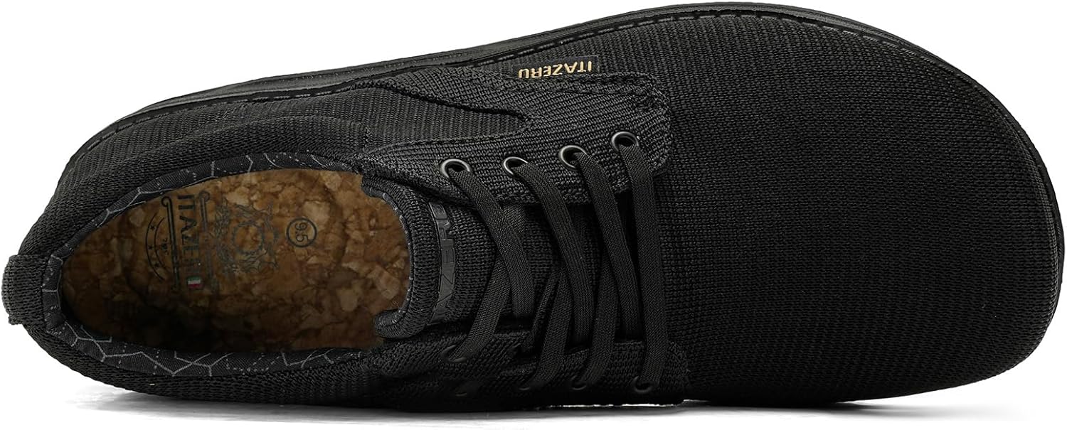 ITAZERO Men's Wide Toe Box Mesh Shoes Business Casual Wide Width Walking Shoes with Arch Support Insole for Plantar Fasciitis - Image 4