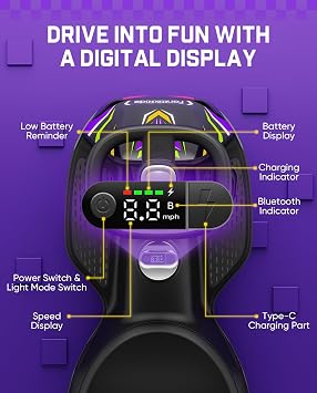 FanttikRide N10 Ultra+ Quiet Electric Wiggle Car, App Control, Pixel Lights
