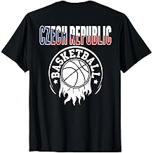 Proud Czech Republic Basketball Fans Jersey Czech Flag Sport T-Shirt
