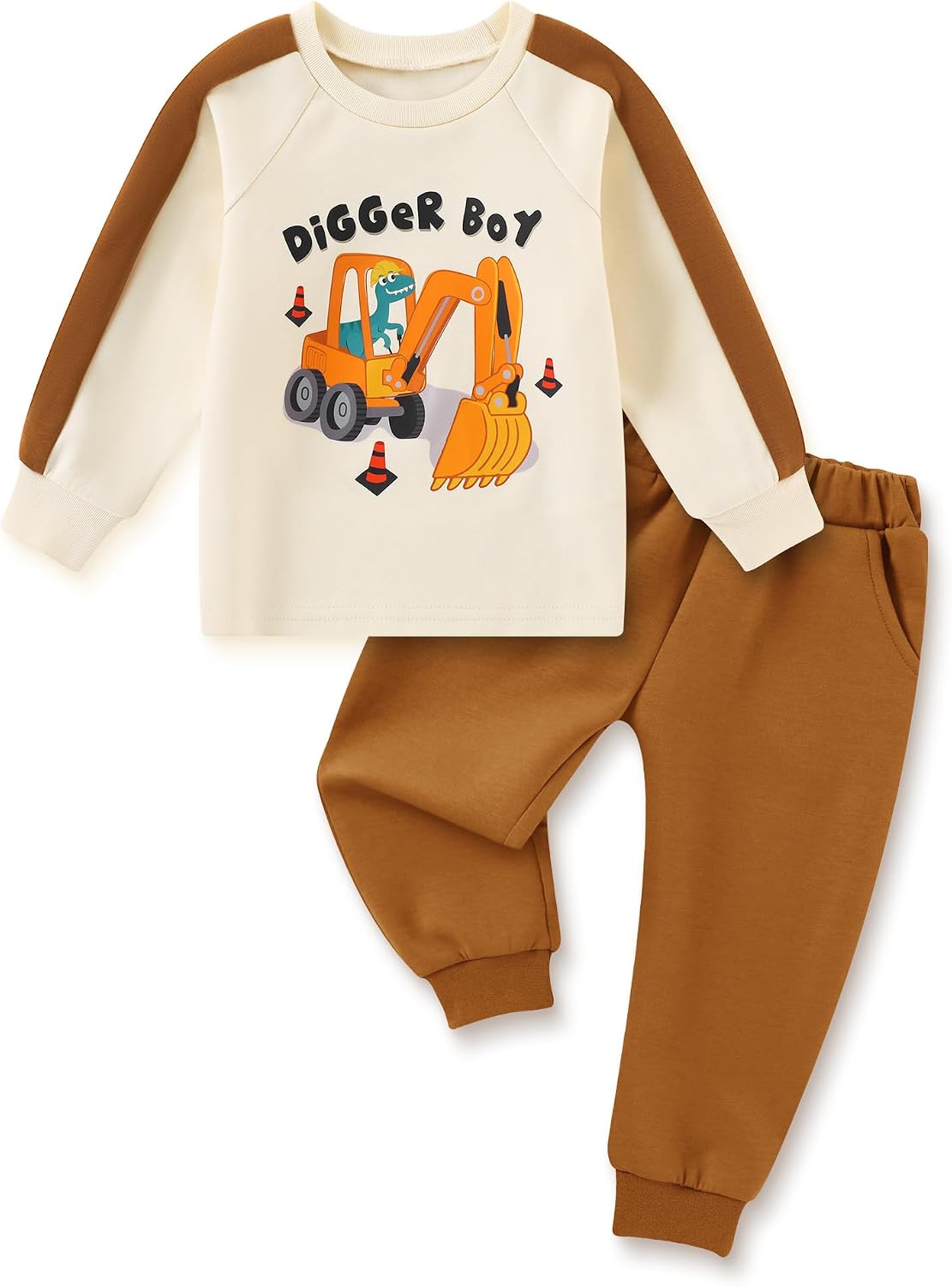 YALLET Toddler Baby Boy Clothes Graphic Active Sweatshirt+Jogger Pants Set