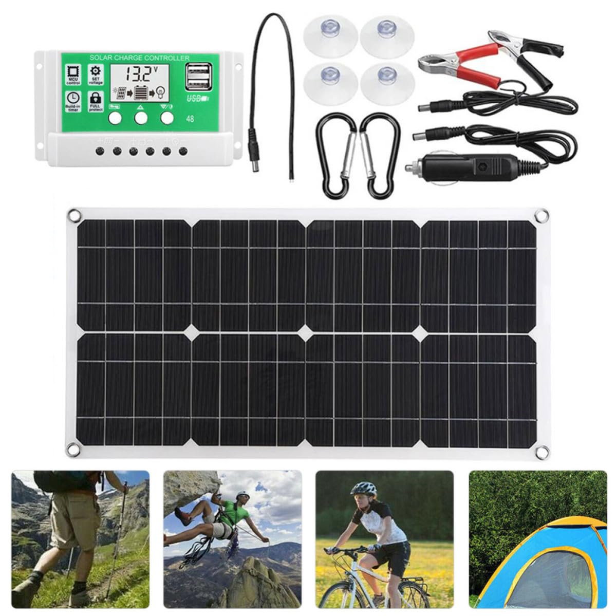 Pannello Solare 25w 18v Controller per Viaggi e Bici