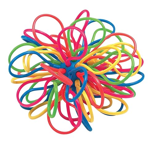 Sportime Bolas de mano SureKatch Ball con bucles de captura - 4 pulgadas - Multicolor