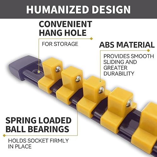 Miniatura 3 de Soportes de riel de enchufe de 12 pulgada, 38 pulgadas y 14 de pulgada amarillo, naranja y verde... (amarillo, unidad de 12 pulgada)