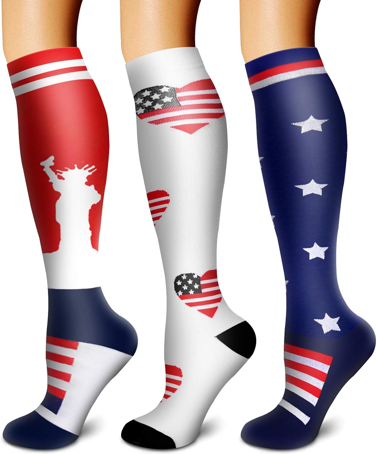 Bluemaple Compression Socks for Women & Men Circulation-Compression Socks -Best for Running,Nurse,Travel,Cycling