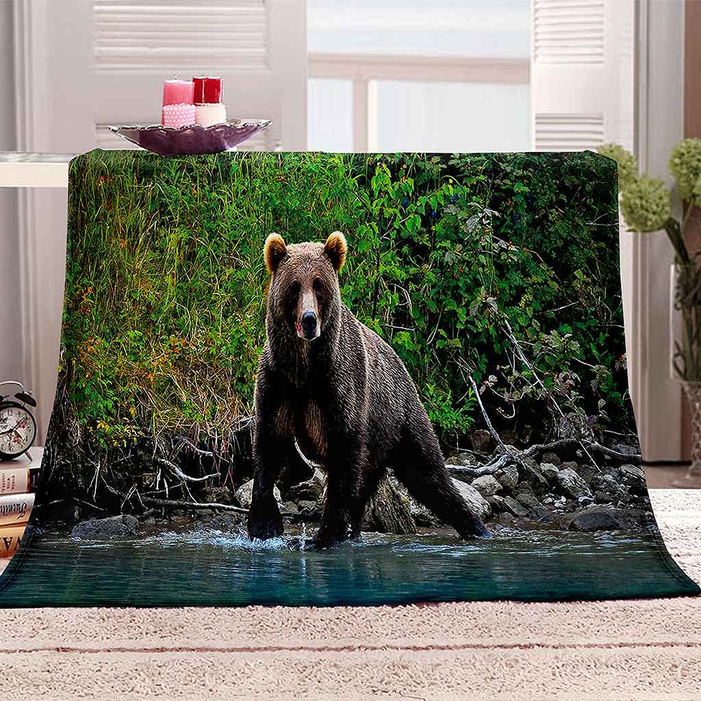 Couverture polaire en flanelle ours pour vos soirées cocooning