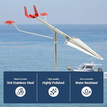 Marine Wind Direction Indicators - Sailing Boat Masthead Wind Vane, Marine Hardware Accessories for Yacht Ship Sailboat Junk, Set of 1
