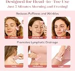 BAIMEI IcyMe Rose Quartz Roller & Gua Sha Set, Cooling Face Roller for Depuffing & Lymphatic Massage, Sculpting Tool for Face, Eyes & Neck, Smooth Skincare Gift for Women and Men