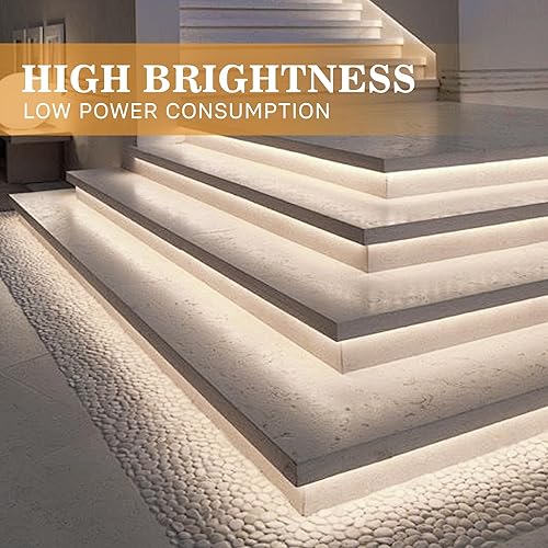 Miniatura 4 de COB - Tira de luz LED blanca de 16.4 pies, tira de luz LED regulable de 4000 K, blanco neutro brillante, CRI92+, 0.315 in de ancho, cinta LED