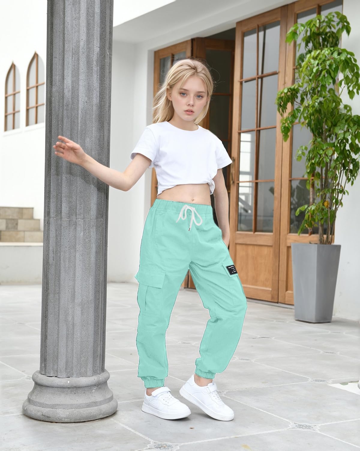 BINPAW Girls Cargo Jogger Pants 6-16 Years - Image 6