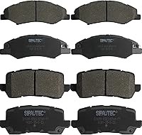 Vista 10 de Juego de pastillas de freno delanteras y traseras de 4 ruedas de repuesto de pastillas de freno de disco de cerámica para Nissan Pathfinder