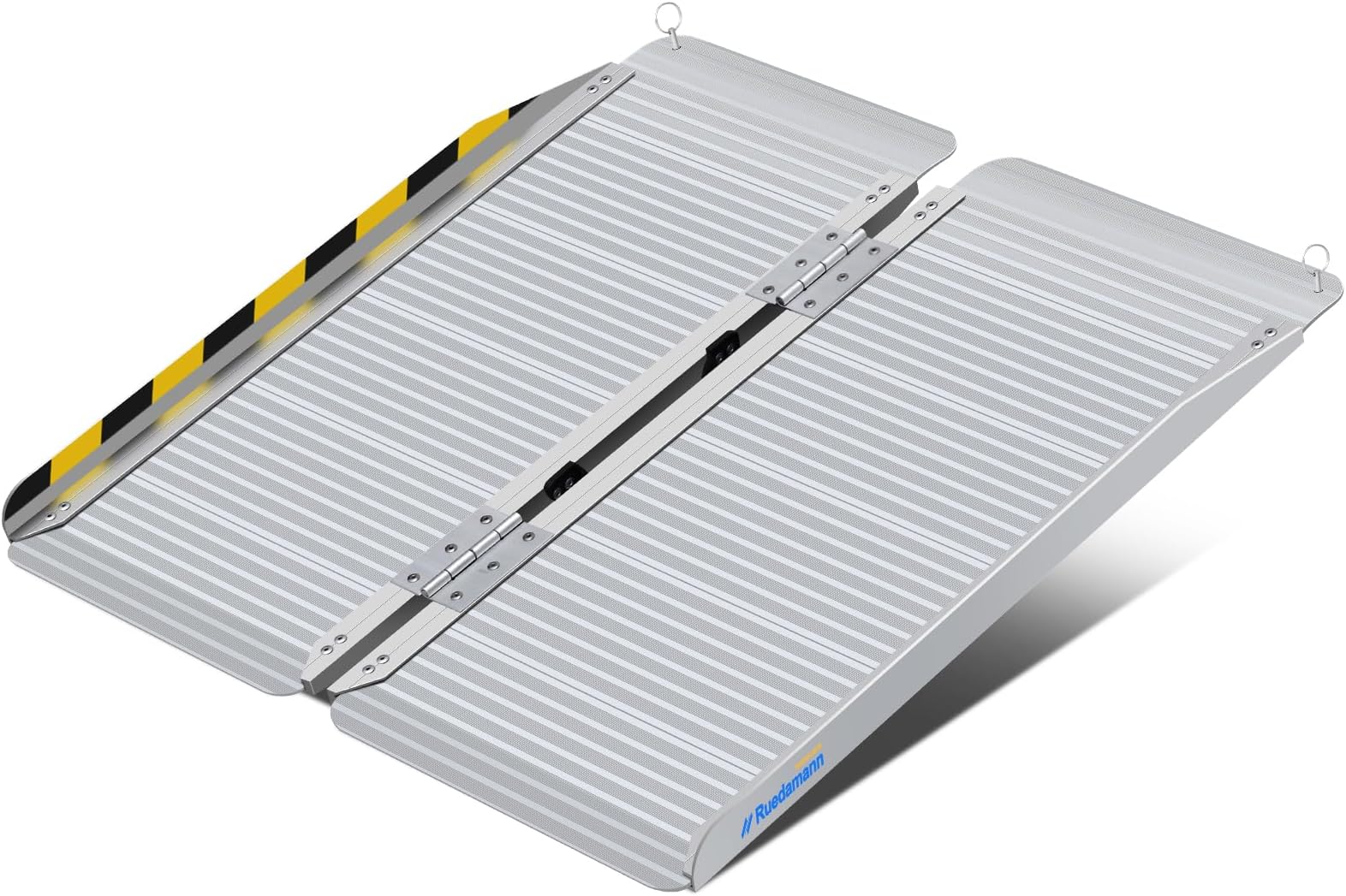 Ruedamann 3 Feet Portable Wheelchair Ramp for Doorways, Non-Slip Aluminum Wheelchair Ramp, Folding Ramp for Home Steps, Threshold Ramp for Wheelchairs, Scooters, Steps, Stairs, Walkers, Pets