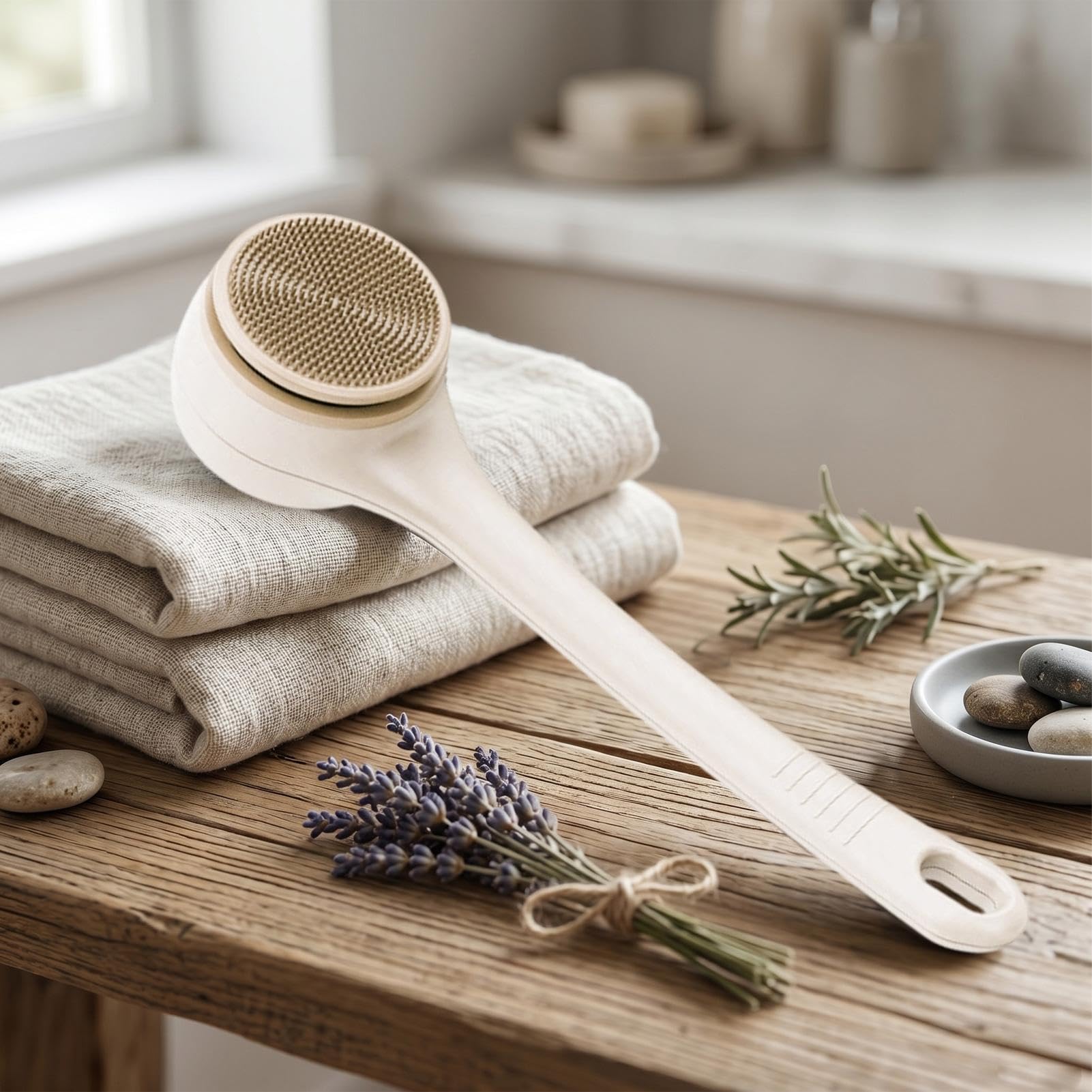 Cepillo Eléctrico Exfoliante para Espalda Exfoliador con Masaje Giratorio,