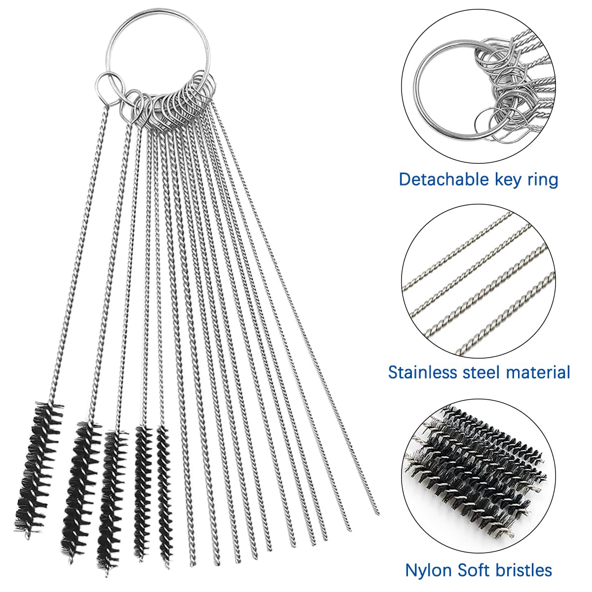 Brosse à Alésage Non étincelante Diamètre 6 - Poils Nylon 0.014 - Réf. 900674-6 - Neuf En Boîte