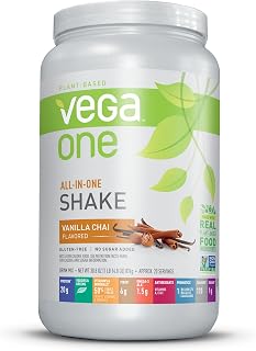 Vega One All-in-One Nutritional Shake, Vanilla Chai, Large Tub, 30.8oz