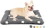 Mora Pets Dog Crate Bed Ultra Soft Dog Bed Mat for Medium Dogs Washable Pet Kennel Pad for 30 inch Cage Flat Puppy Cat Mattress Cute Cushion Liner Anti-Slip Grey 30 x 19
