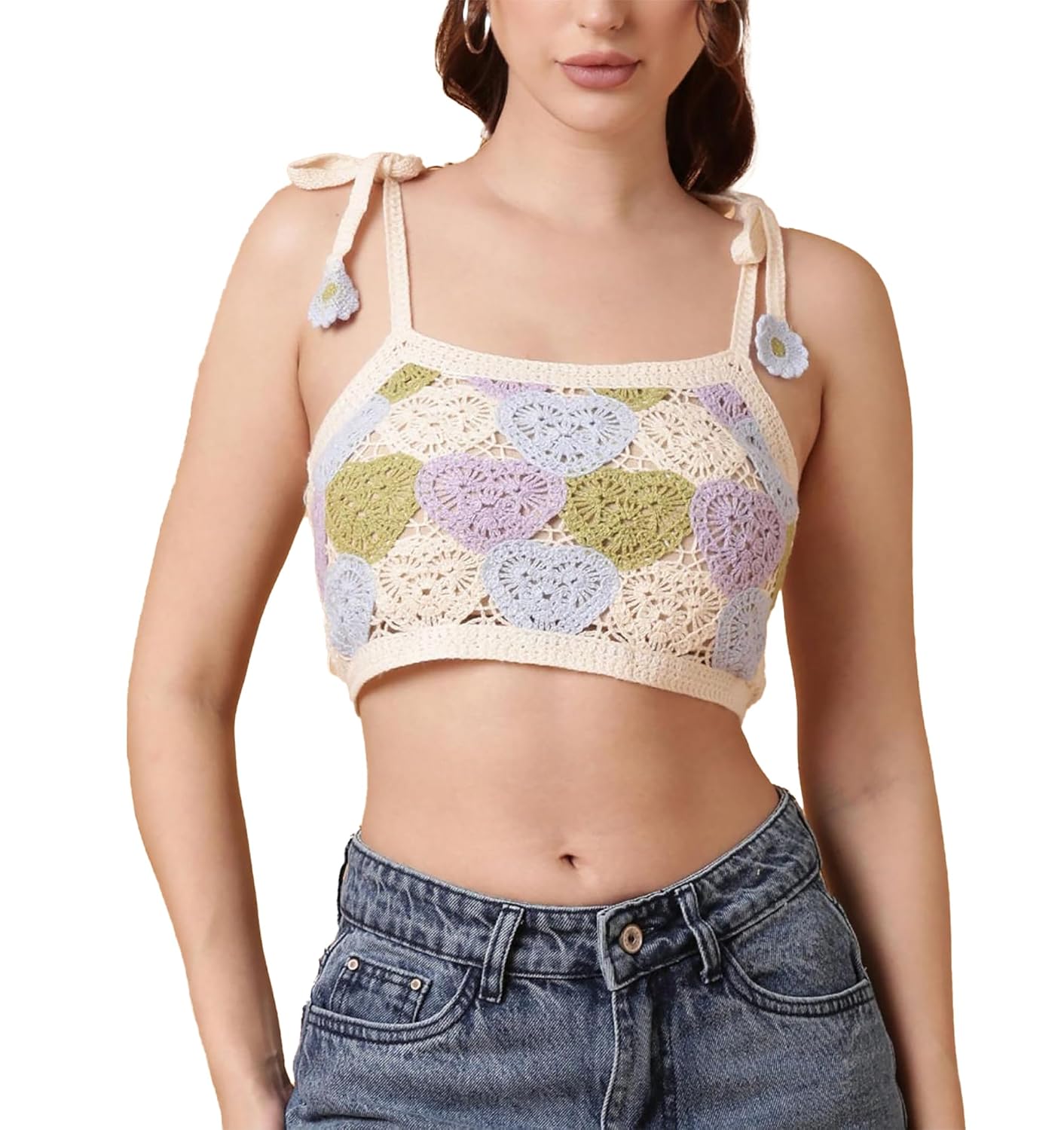 ICW Women Knitted Sleeveless Crochet Hollow Out Cami Tank Top Vest Dn3326 - Review, Price and Buying Guide