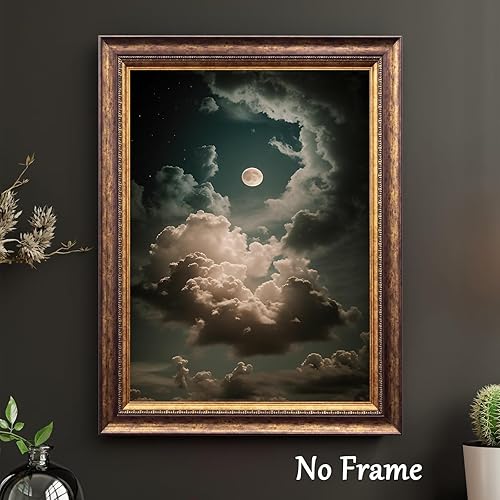 Miniatura 10 de Arte de pared de paisaje gótico, pinturas oscuras de academia, póster de paisaje de bosque, póster de nube, impresión gótica vintage, academia