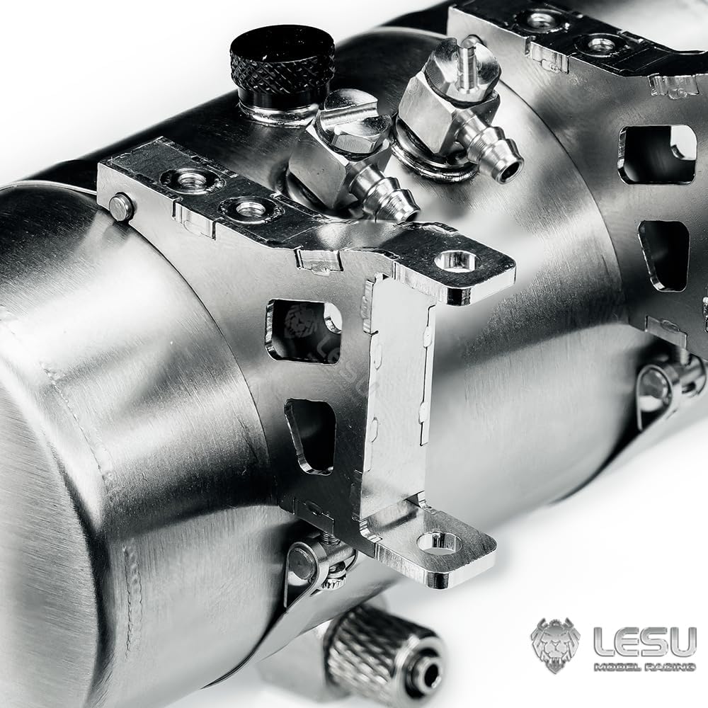 TOUCAN RC HOBBY 85MM LESU Metal Oil Tank for 1/14 for Tamiya RC GL Tractor Semi Truck Model
