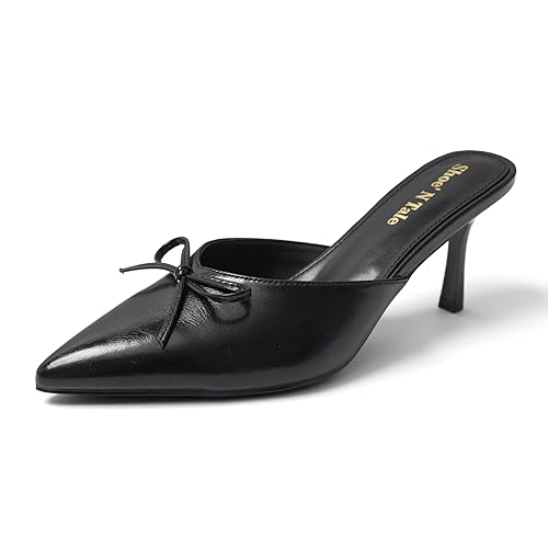 Pumps for Women Kitten Heels Bow Heeled Sandals Closed Pointed