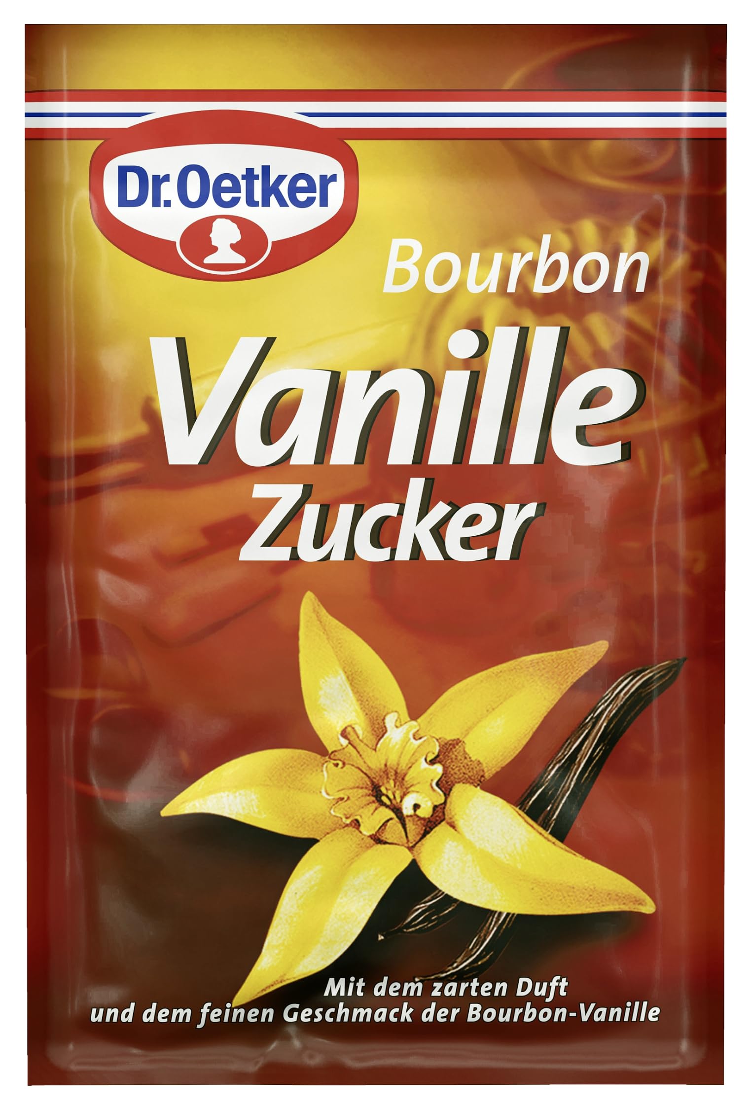 Dr. Oetker Braun Bourbon Vanille Zucker, 13 X 3 X 8 G, Zucker Verfeinert Mit Extrakt Aus Edlen Bourbon-Vanilleschoten, Zum Aromatisieren Von Kuchen, Desserts & Shakes, Vegan