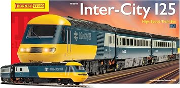 HORNBY TT120 Train Set - TT1004TXSM Inter-City 125 High Speed Train Set | Sound Fitted Starter Electric Model Train Kits with App Control - Steam Engine Model Building, 1120 Scale Model Train Gifts
