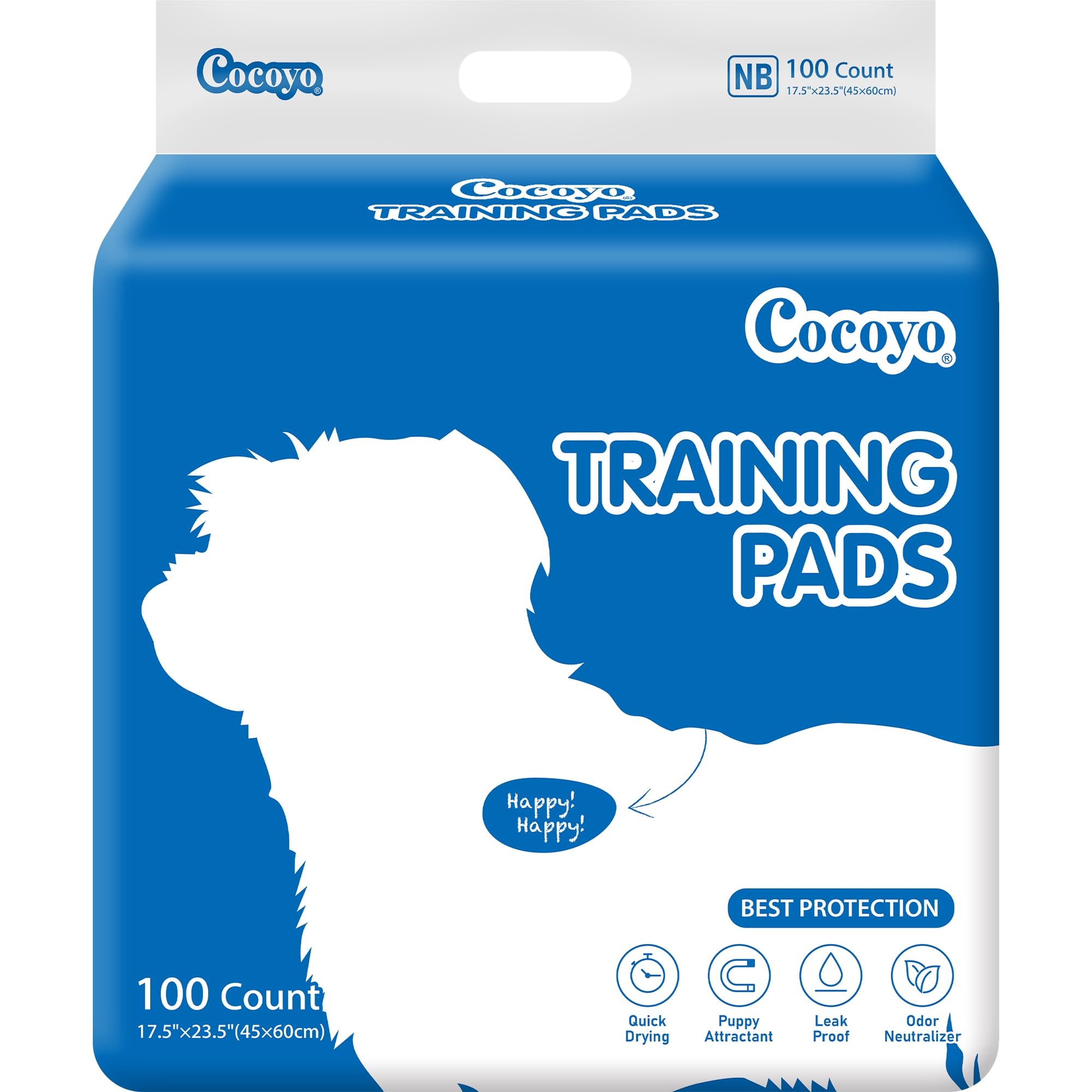 COCOYO Lot de 100 Tapis de Dressage pour Chien Super absorbants (44,5 x 59,7 cm)