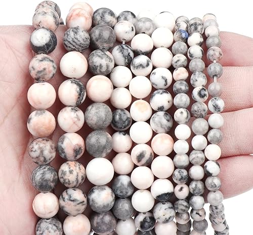 Miniatura 6 de 45 cuentas de piedra natural de 0.315in, cuentas sueltas redondas de piedras preciosas para hacer pulseras, collares, aretes, cuentas de piedra para