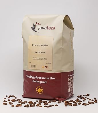 French Vanilla Whole Bean Coffee 5lb. - Fairly Traded, Naturally Shade Grown