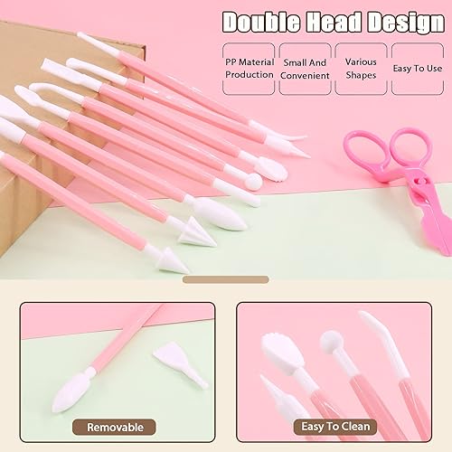 Miniatura 7 de 37 piezas de extrusora de arcilla de acero inoxidable, extrusora de pasta de azúcar, juego de herramientas de decoración de fondant con discos,