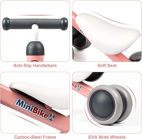Miniatura 3 de XPIY Bicicleta de equilibrio para bebés de 1 año, regalos para niñas de 10 a 36 meses, el mejor regalo de primer cumpleaños, juguete para montar sin